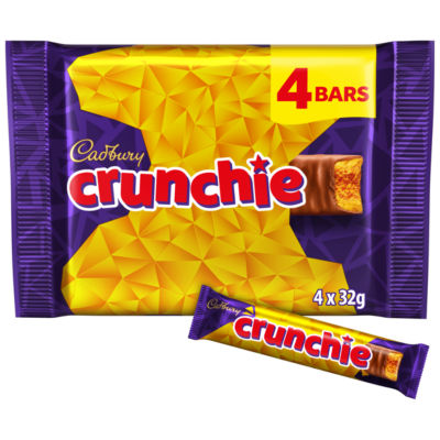 Cadbury Crunchie milk chocolate bar 4 pack 128g - British product