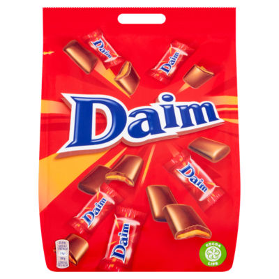 Daim mini milk chocolate with almond caramel centre bag 200g - British product