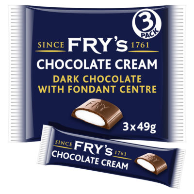 Fry's chocolate cream chocolate bar 3 pack 147g - British product