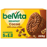 Belvita chocolate chip cereal biscuit snack bars multipack 225g - British product