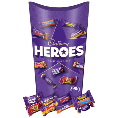 Cadbury Heroes chocolate assortment gift box 290g - British product