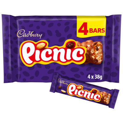 Cadbury Picnic chocolate cereal bar 152g - British product