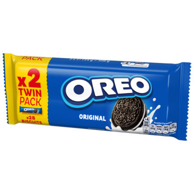 Oreo Original Vanilla Sandwich Biscuits 308g Twin Pack, imported from the UK