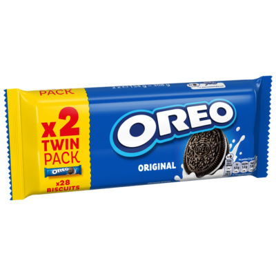 Oreo Original Vanilla Sandwich Biscuits 308g Twin Pack, imported from the UK
