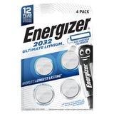 Energizer CR2032 Ultimate Lithium Coin Battery 4 Pack - British product