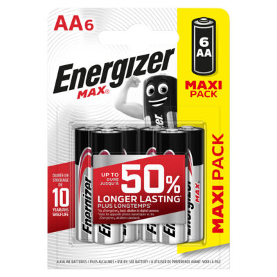 Energizer Max AA alkaline batteries 6 pack - British product