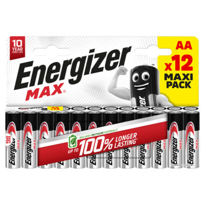 Energizer AA Alkaline Batteries 12 Pack - British product