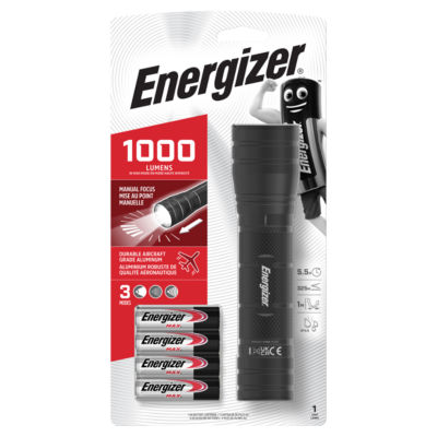 Energizer High Lumen Metal Light Torch - British product