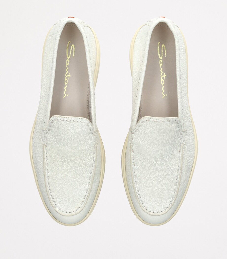 Premium Suede Loafers with Rubber Sole, Made in Italy