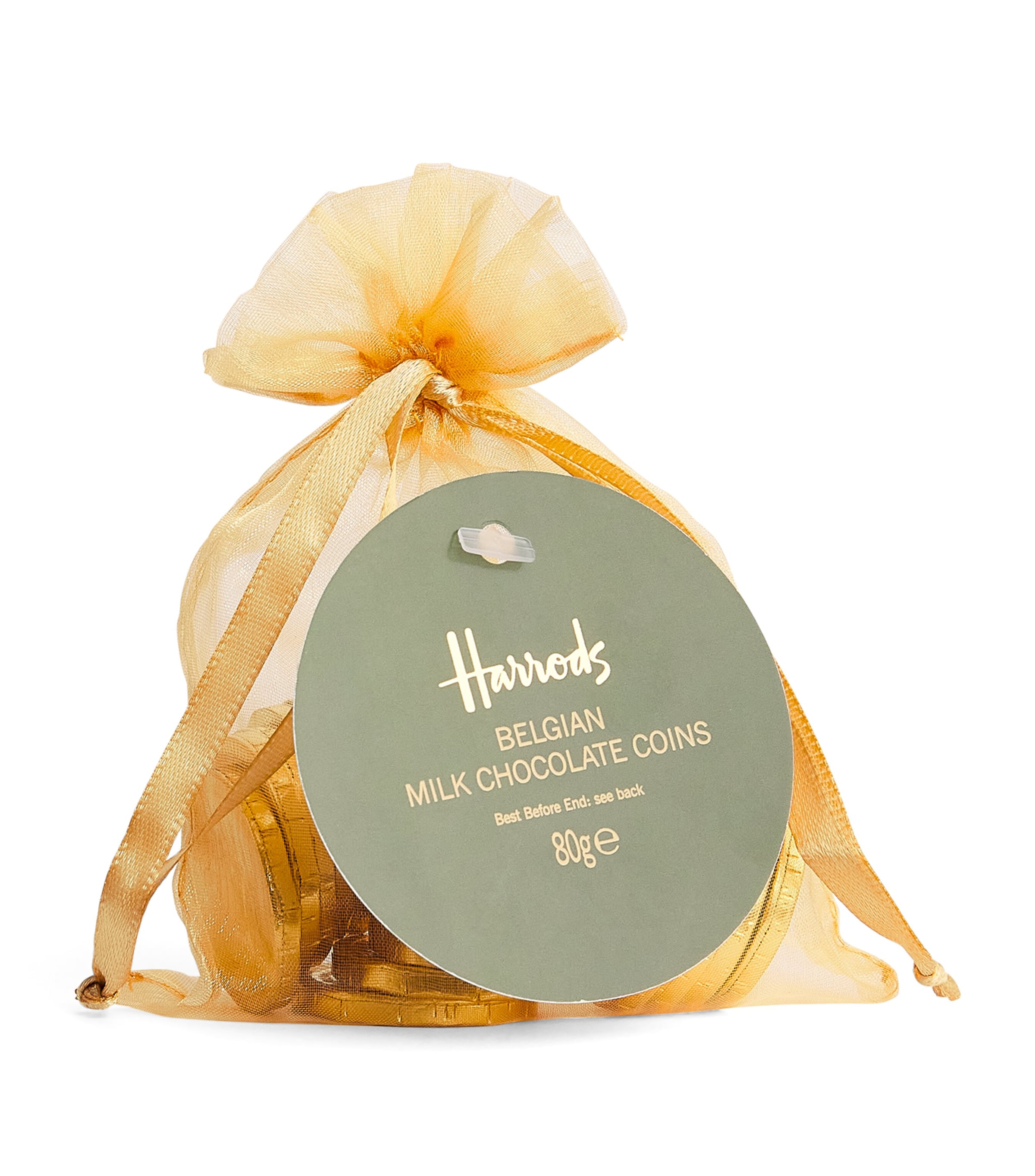 Harrods milk chocolate gold coins 80g, UK version
