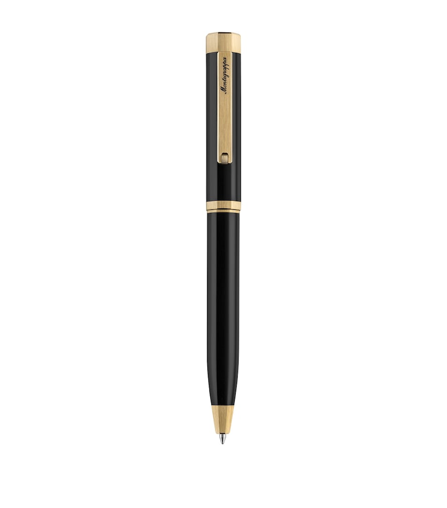 Montegrappa ballpoint pen with yellow gold trim, imported from the UK