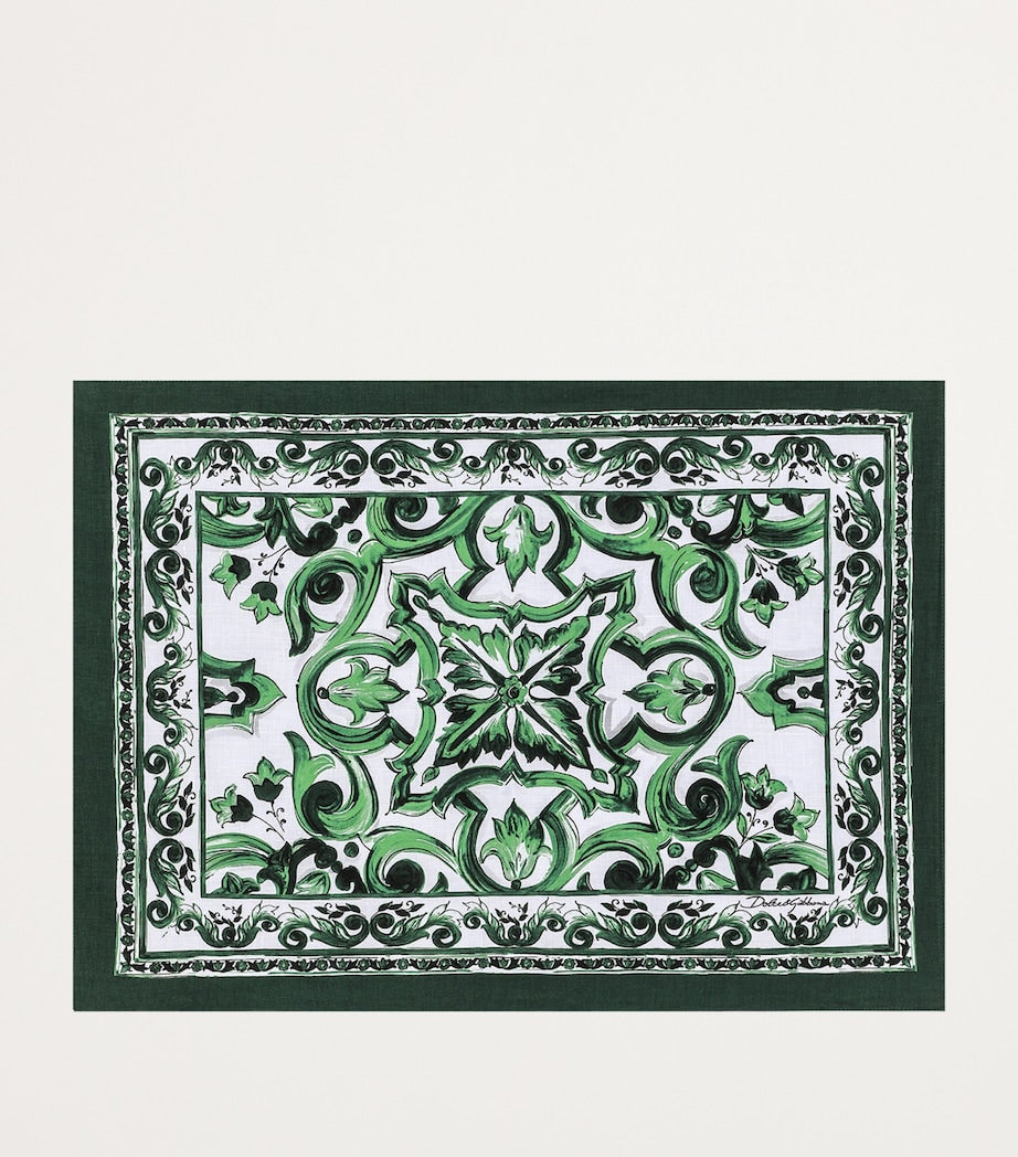 Dolce&Gabbana linen Majolica placemat and napkin set - British product
