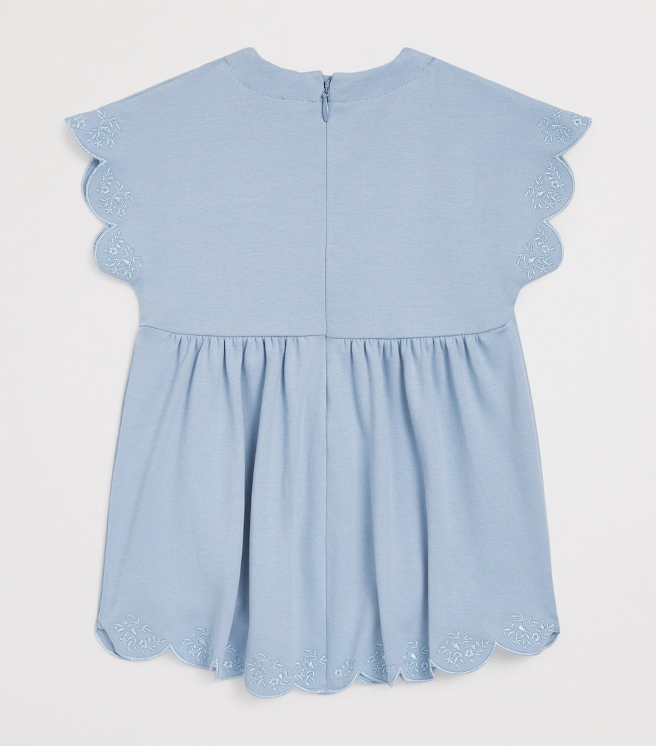 Chloé Kids cotton embroidered logo dress 6-36 months - British product