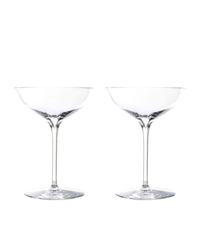 Waterford Elegance Champagne Belle Coupe Set of 2 Champagne Saucers