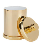 ZODIAC Cylinder Gold-Plated Cotton Bud Jar