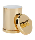 ZODIAC Cylinder Gold-Plated Cotton Bud Jar