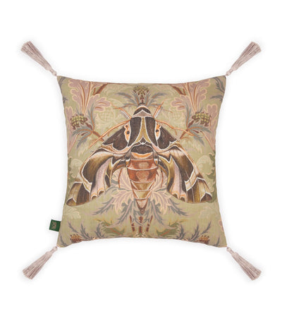 House Of Hackney Medium Aquifolia Moth Tassel Cushion 45cm x 45cm