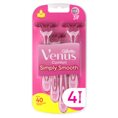 Gillette Venus Comfort Smooth disposable razors pack of 4 (British brand)