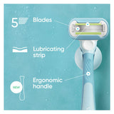Gillette Venus Extra Smooth Women's Razor with 1 refill cartridge, imported from the UK