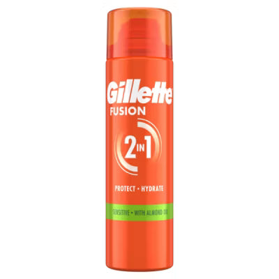 Gillette Fusion sensitive shaving gel 200ml, UK version