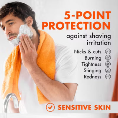 Gillette Fusion sensitive shaving gel 200ml, UK version
