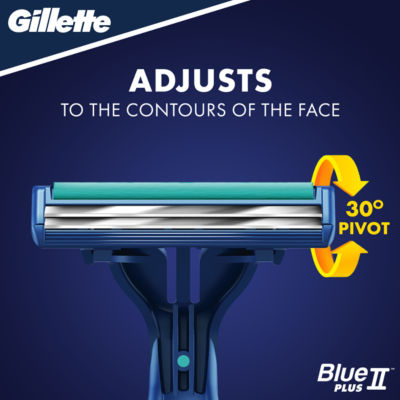 Gillette BlueII Slalom disposable razors x8, UK version