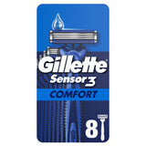 Gillette Sensor3 Comfort 8 pack disposable razors, UK version