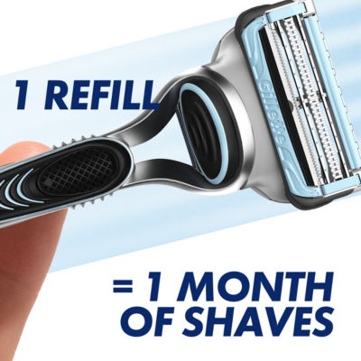 Gillette SkinGuard Sensitive razor blade refills 8 pack, UK version