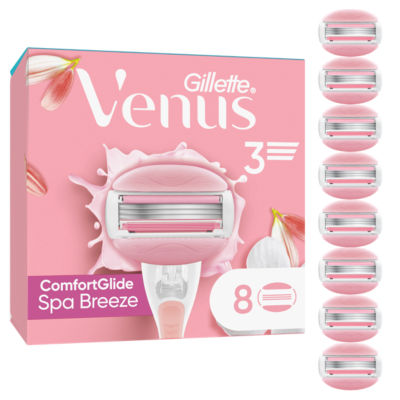 Gillette Venus Comfortglide Spa Breeze Women's Razor Blade Refills 8 Blades