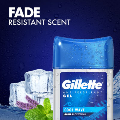 Gillette Clear Cool Wave antiperspirant deodorant for men 70ml, UK version