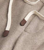 Cashmere and Cotton Blend Sweatpants with Turned-Up Cuffs and Pockets