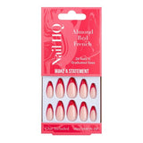 Nail HQ Almond Red French Nails 24 Pieces, imported from the UK