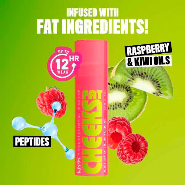NYX Fat Cheeks Blush Guava Gush, imported from the UK