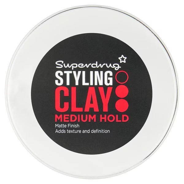 Superdrug men's hair clay matte finish 75ml (British brand)