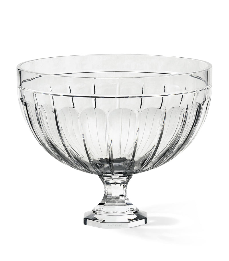 Ralph Lauren crystal glass Coraline centrepiece bowl 35cm, imported from the UK