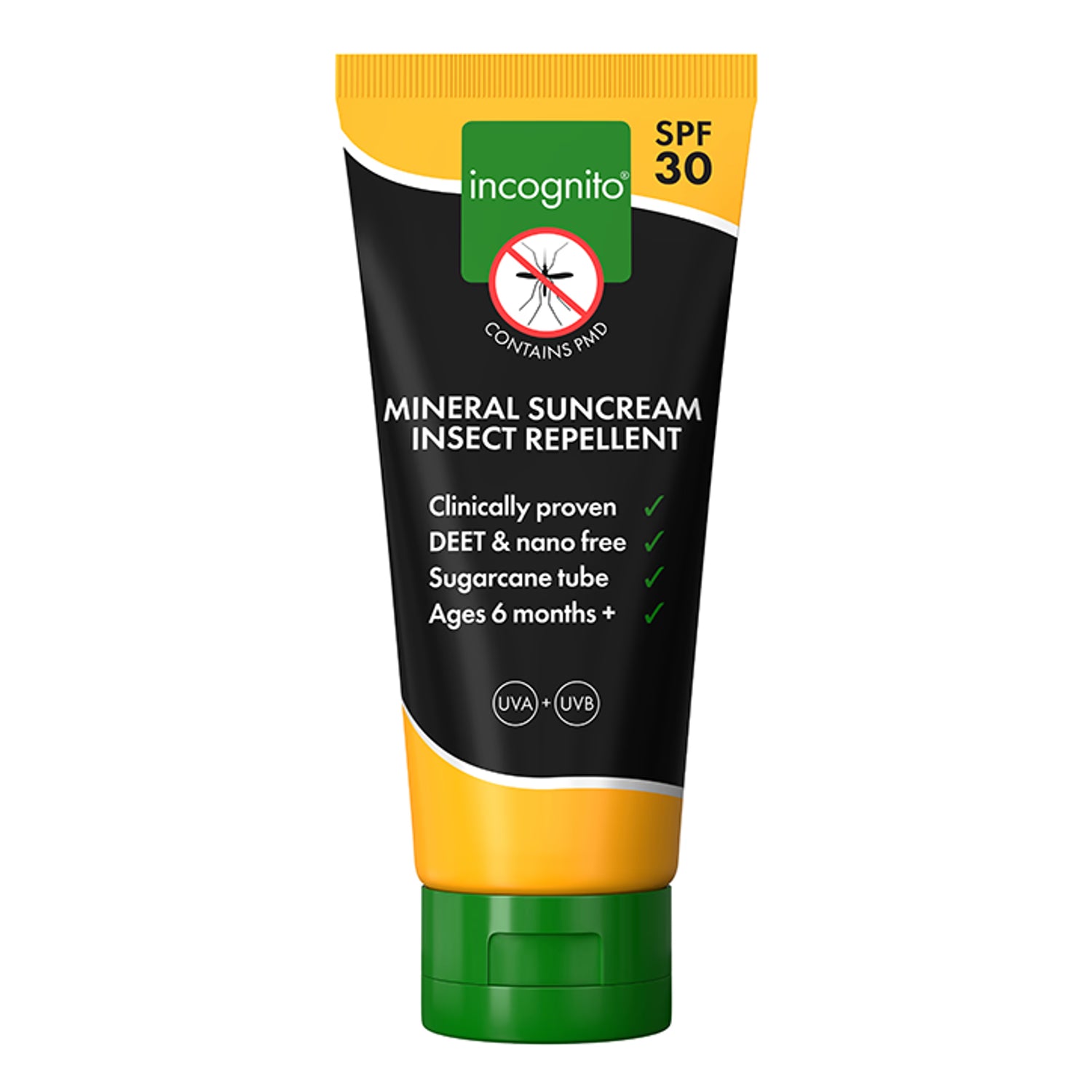 Incognito Mineral Sun Cream Insect Repellent SPF30 100ml, imported from the UK