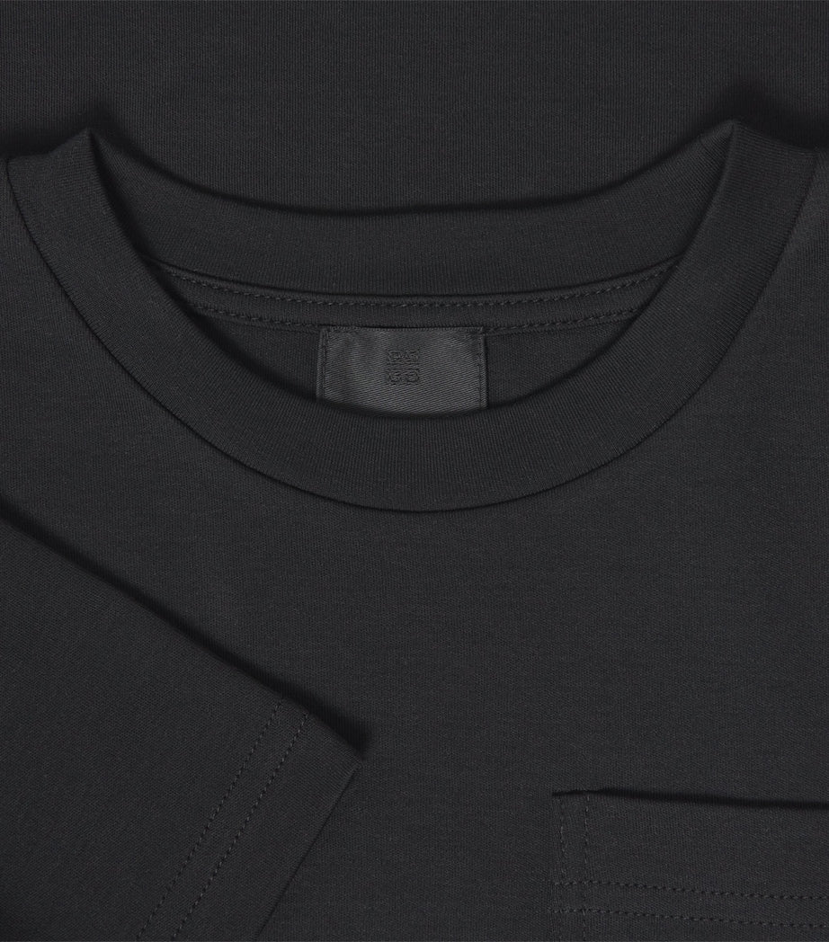 Givenchy kids cotton logo embroidered T-shirt for ages 4-12 years, UK version