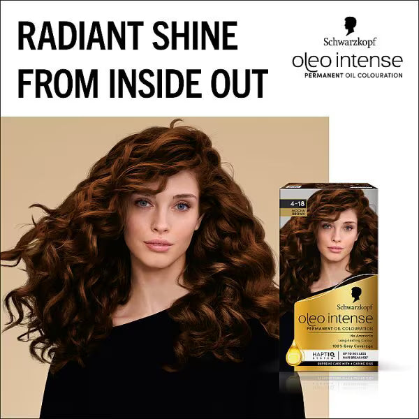 Schwarzkopf Oleo Intense Mocha Brown Permanent Hair Dye (British brand)