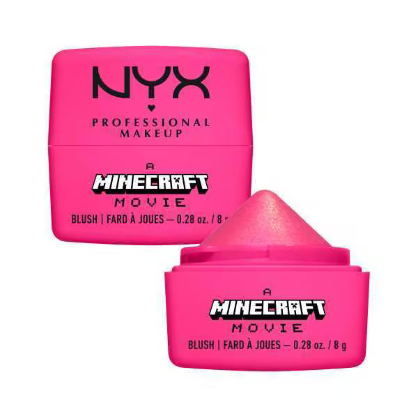 NYX Professional Makeup Minecraft Movie cheek balms, imported from the UK