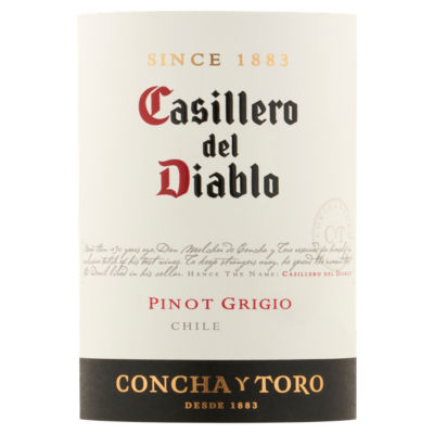 Casillero del Diablo Pinot Grigio wine 75cl - British product