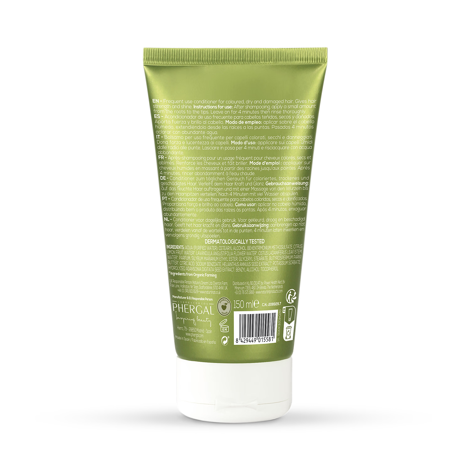 Naturtint Colour Fixing Protective Conditioner 150ml, imported from the UK
