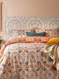 Folk flora reversible duvet cover and pillowcase set - British product