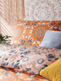 Folk flora reversible duvet cover and pillowcase set - British product