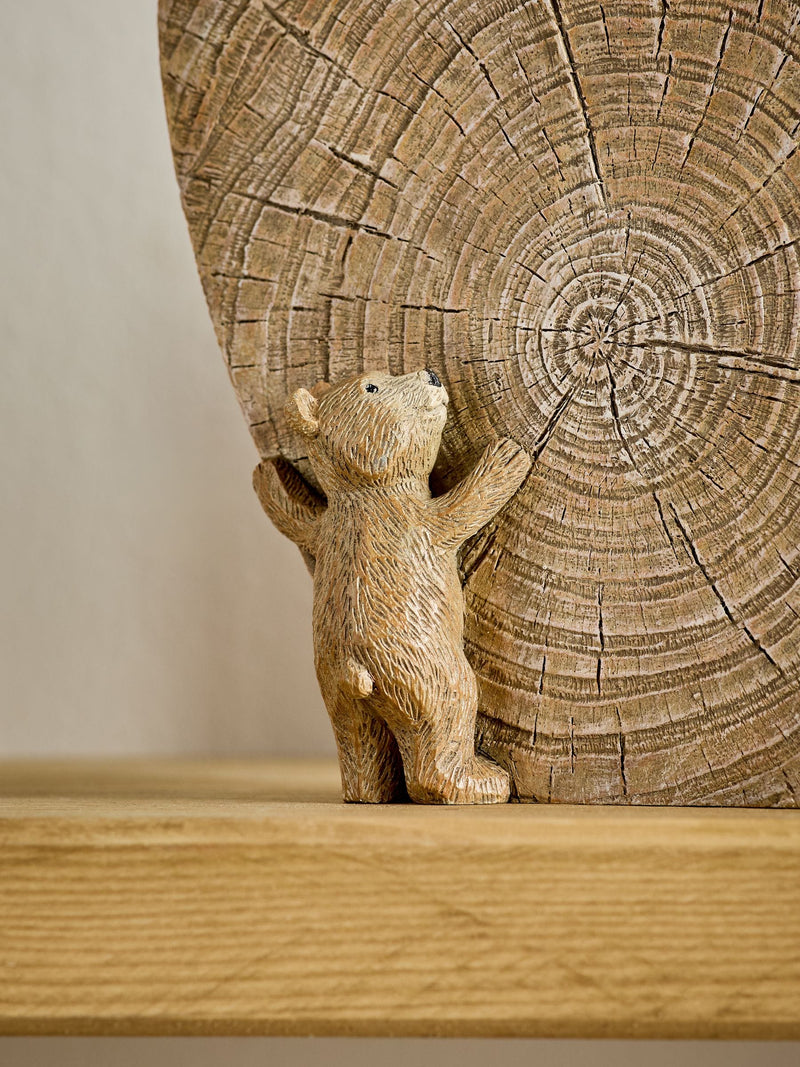 Bertie Bear monogram ornament wood effect 16cm, imported from the UK