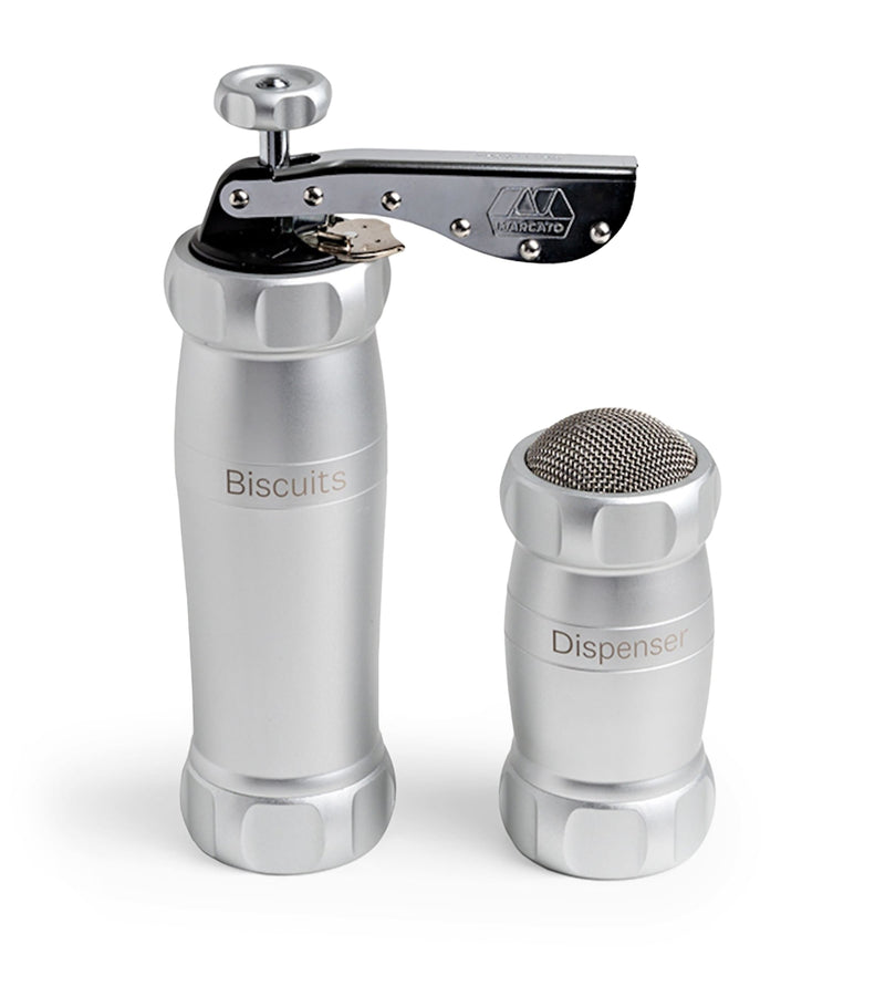 Marcato cookie press and dispenser set, imported from the UK