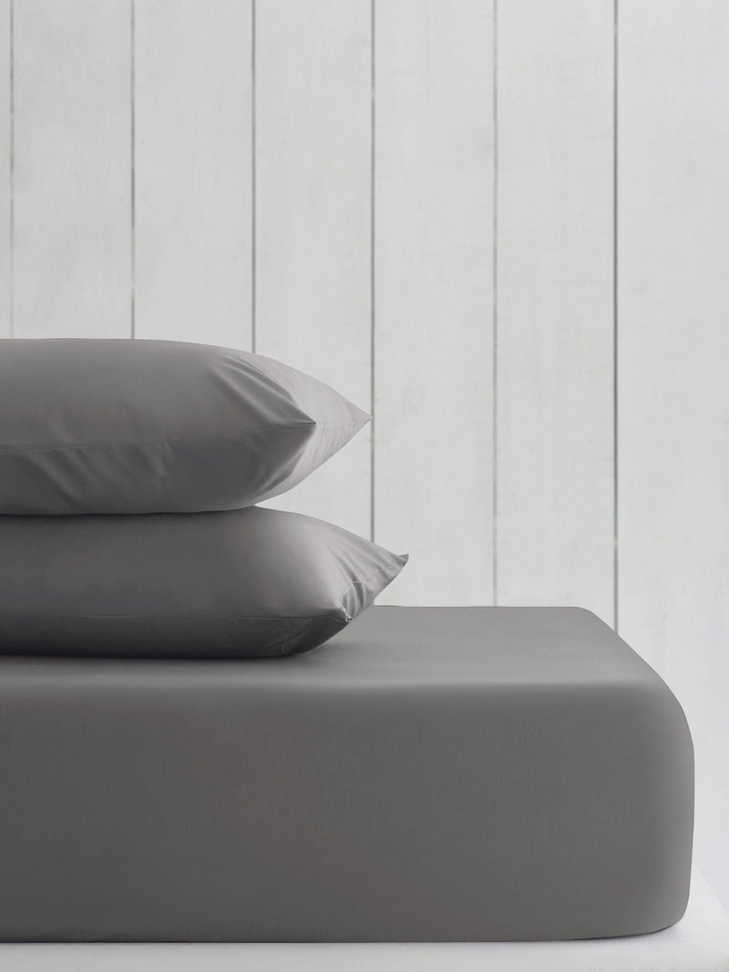 Charcoal Grey Cotton Rich Fitted Bed Sheet