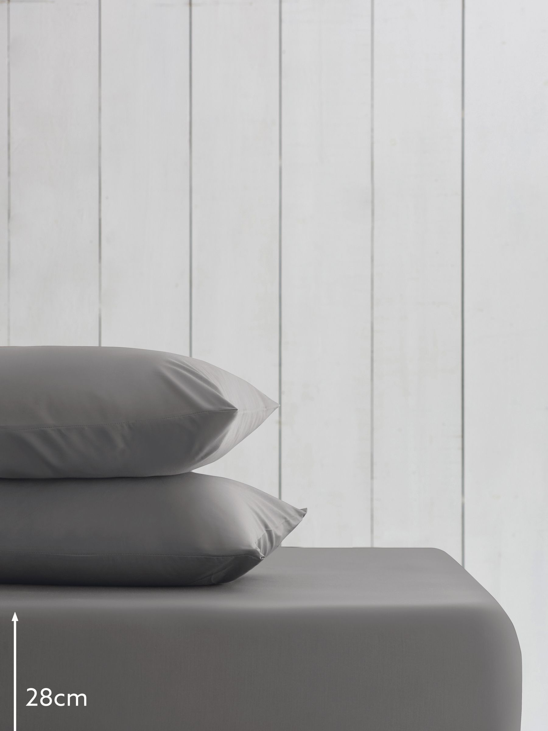 Charcoal Grey Cotton Rich Fitted Bed Sheet