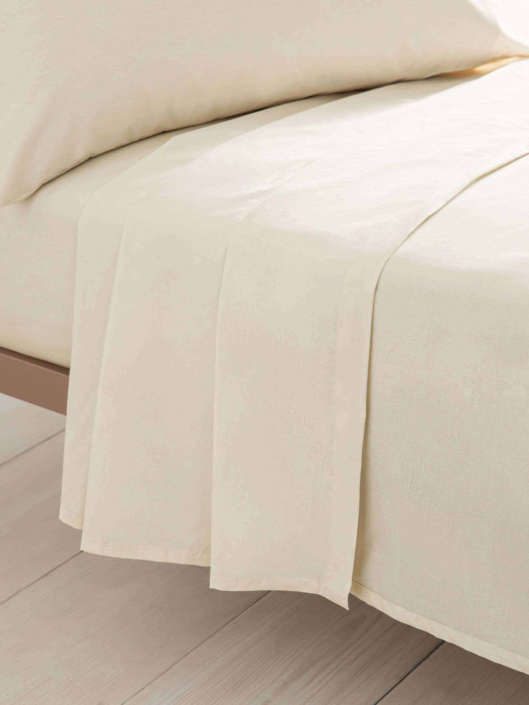 Stone cotton rich flat bed sheet (British brand)