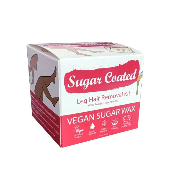 Sugar Coated Hair Removal Wax Kit Rosehip 200g (British brand)