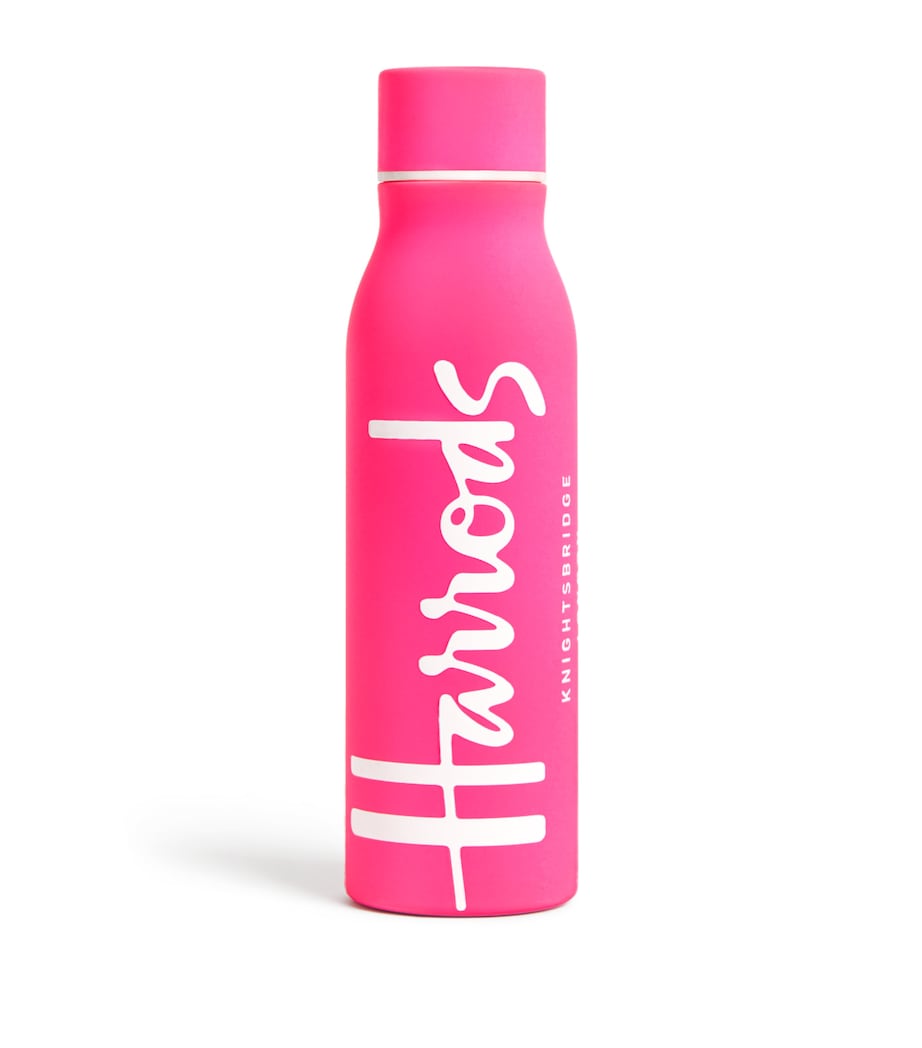 Harrods Logo metal water bottle with non-slip sleeve, UK version